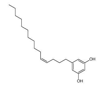 (4'Z)-5-(pentadec-4'-enyl)benzene-1,3-diol结构式