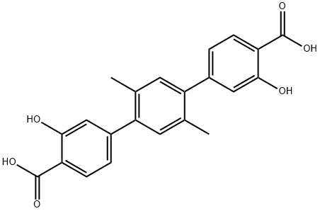 3, 3''-Dihydroxy-2', 5'-dimethyl-[1, 1': 4', 1''-terphenyl]-4, 4''-dicarboxylic acid Structure