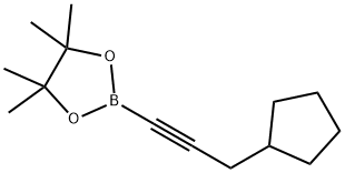 2-(3-cyclopentyl-1-propyn-1-yl)-4,4,5,5-tetramethyl-1,3,2-dioxaborolane Structure