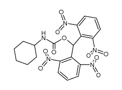 N-[[(2,6-dinitrophenyl)-1-(2',6'-dinitrophenyl)methoxy]carbonyl]cyclohexylamine Structure