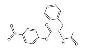 N'-Acetyl-N-benzyl-hydrazinecarboxylic acid 4-nitro-phenyl ester Structure