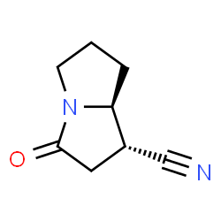 1H-Pyrrolizine-1-carbonitrile,hexahydro-3-oxo-,cis-(9CI) structure