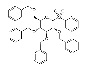 2,3,4,6-tetra-O-benzyl-α-D-mannopyranosyl 2'-pyridyl sulfone Structure