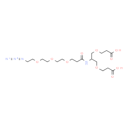 2-(Azido-PEG3-amido)-1,3-bis(carboxylethoxy)propane结构式