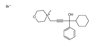 1-cyclohexyl-4-(4-methylmorpholin-4-ium-4-yl)-1-phenylbut-2-yn-1-ol,bromide结构式