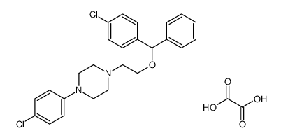 1-(4-chlorophenyl)-4-[2-[(4-chlorophenyl)-phenylmethoxy]ethyl]piperazine,oxalic acid Structure