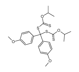 [Bis(4-methoxyphenyl)methylenebisthio]bis[thioformic acid O-isopropyl] ester Structure