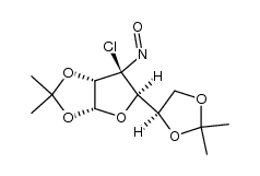 3-chloro-3-deoxy-1,2:5,6-di-O-isopropylidene-3-C-nitroso-α-D-glucofuranose结构式