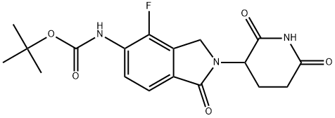 tert-Butyl (2-(2,6-dioxopiperidin-3-yl)-4-fluoro-1-oxoisoindolin-5-yl)carbamate picture