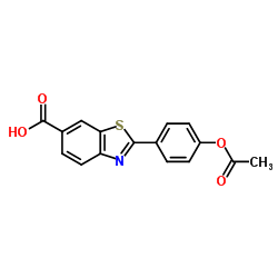 2-(4-ACETOXY-PHENYL)-BENZOTHIAZOLE-6-CARBOXYLIC ACID structure