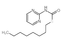 2-Pyrimidinecarbamicacid, thio-, S-octyl ester (7CI,8CI) Structure