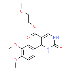 2-Methoxyethyl 4-(3,4-dimethoxyphenyl)-6-methyl-2-oxo-1,2,3,4-tetrahydro-5-pyrimidinecarboxylate structure