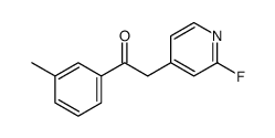 2-(2-fluoropyridin-4-yl)-1-(3-methylphenyl)ethanone结构式