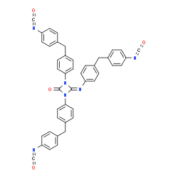 4-[[p-(p-isocyanatobenzyl)phenyl]imino]-2-oxo-1,3-diazetidine-1,3-diylbis(p-phenylenemethylene-p-phenylene) diisocyanate结构式