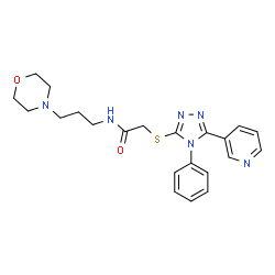 N-(3-morpholinopropyl)-2-((4-phenyl-5-(pyridin-3-yl)-4H-1,2,4-triazol-3-yl)thio)acetamide结构式