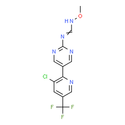 N-(5-[3-CHLORO-5-(TRIFLUOROMETHYL)-2-PYRIDINYL]-2-PYRIMIDINYL)-N'-METHOXYIMINOFORMAMIDE Structure