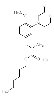 Alanine,3-[3-[bis(2-chloroethyl)amino]-4-methoxyphenyl]-, hexyl ester, dihydrochloride,L- (8CI)结构式