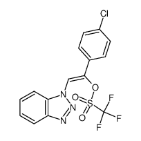 (Z)-2-(1H-1,2,3-benzotriazol-1-yl)-1-(4-chlorophenyl)ethenyl trifluoromethanesulfonate Structure