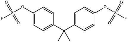 氟硫酸,(1-甲基亚乙基)二-4,1-亚苯基酯(9CI)结构式