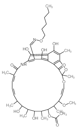 3-(hexyloxyimino-methyl)-rifamycin结构式