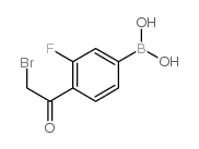 4-Bromoacetyl-3-fluorophenylboronic acid Structure