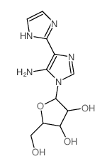 2-[5-amino-4-(1H-imidazol-2-yl)imidazol-1-yl]-5-(hydroxymethyl)oxolane-3,4-diol Structure