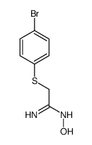 2-(4-bromophenyl)sulfanyl-N'-hydroxyethanimidamide结构式