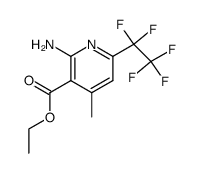 2-Amino-4-methyl-6-pentafluoroethyl-nicotinic acid ethyl ester结构式