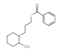 Benzenecarbothioicacid, S-[3-(2-methyl-1-piperidinyl)propyl] ester structure