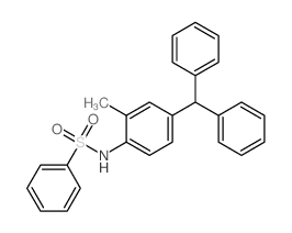 N-(4-benzhydryl-2-methyl-phenyl)benzenesulfonamide结构式