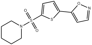 1-{[5-(1,2-oxazol-5-yl)thiophen-2-yl]sulfonyl}piperidine结构式