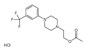 2-[4-[3-(trifluoromethyl)phenyl]piperazin-1-yl]ethyl acetate,hydrochloride Structure