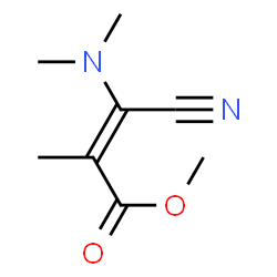 2-Propenoicacid,3-cyano-3-(dimethylamino)-2-methyl-,methylester,(2E)- Structure