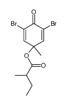 2-Methyl-butyric acid 3,5-dibromo-1-methyl-4-oxo-cyclohexa-2,5-dienyl ester Structure