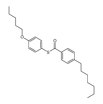 S-(4-pentoxyphenyl) 4-heptylbenzenecarbothioate结构式