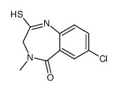 7-chloro-4-methyl-2-thioxo-1,2,3,4-tetrahydro-benzo[e][1,4]diazepin-5-one结构式