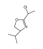 (4R)-2-(1-chloroethyl)-4-propan-2-yl-4,5-dihydro-1,3-oxazole结构式