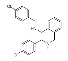 1-(4-chlorophenyl)-N-[[2-[[(4-chlorophenyl)methylamino]methyl]phenyl]methyl]methanamine Structure