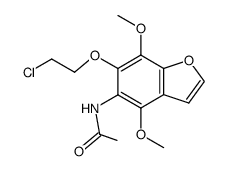 N-[6-(2-chloroethoxy)-4,7-dimethoxy-5-benzofuranyl]acetamide结构式