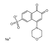 Sodium; 8-morpholin-4-yl-5,6-dioxo-5,6-dihydro-naphthalene-2-sulfonate结构式