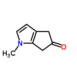 Cyclopenta[b]pyrrol-5(1H)-one, 4,6-dihydro-1-methyl- (9CI) Structure