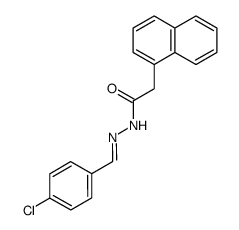 1-(1-naphthylacetyl)-2-(3-chlorobenzylidene)hydrazine Structure