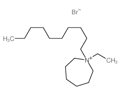 1-decyl-1-ethyl-1-azoniacycloheptane structure