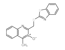 Quinazoline,2-[(2-benzothiazolylthio)methyl]-4-methyl-, 3-oxide结构式