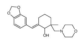 (6E)-6-(1,3-benzodioxol-5-ylmethylidene)-2-methyl-2-(morpholin-4-ylmethyl)cyclohexan-1-ol Structure