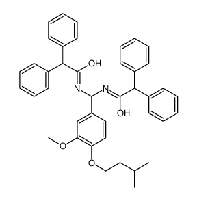 N-[[(2,2-diphenylacetyl)amino]-[3-methoxy-4-(3-methylbutoxy)phenyl]methyl]-2,2-diphenylacetamide Structure