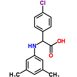 (4-CHLORO-PHENYL)-(3,5-DIMETHYL-PHENYLAMINO)-ACETIC ACID Structure