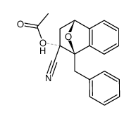 2-Acetoxy-1-benzyl-2-cyano-1,4-epoxy-1,2,3,4-tetrahydronaphthalene Structure