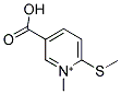 5-CARBOXY-1-METHYL-2-(METHYLSULFANYL)PYRIDINIUM结构式