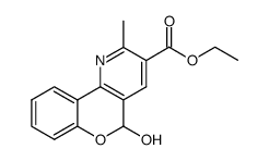 ethyl 5-hydroxy-3-methyl-5H-[1]benzopyrano[4,3-b]pyridine-3-carboxylate Structure